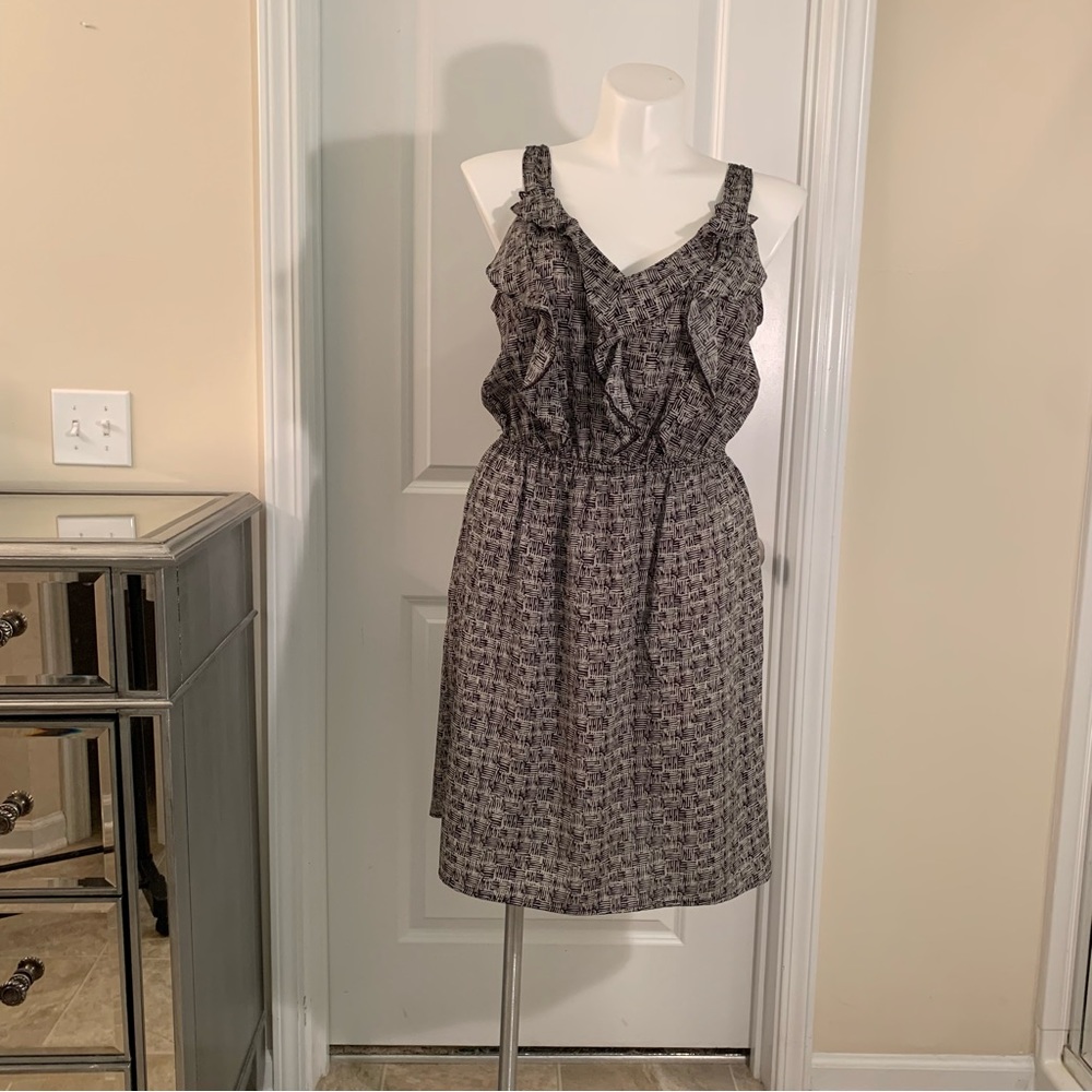 Mossimo Supply Co. Black and White Ruffle Dress